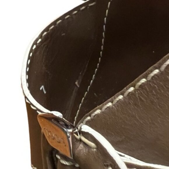 TOD’s Open Toe Kitten Heel Mules in Chestnut Brown Size 7​​​​​ - Picture 13 of 13